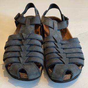 NAOT of Israel blue leather fisherman sandals 8.5